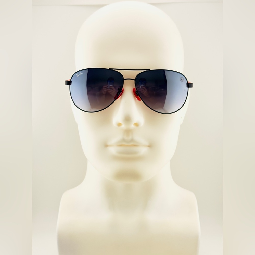 Ray-Ban Scuderia Ferrari Sunglasses RB8313-M Black Frame Gradient Mirror Lenses